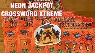 Neon Jackpot & Crossword Xtreme Tickets‼️California Lottery Scratchers🤞🍀🍀🍀