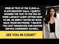 CEO Fired Me by Text at a $1,000 Gala, But the Client Beside Me Triggered a $38M Collapse
