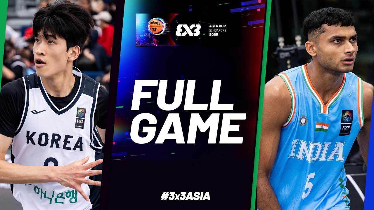 Republic of Korea 🇰🇷 vs India 🇮🇳 | Men Full Game | FIBA 3x3 Asia Cup 2025 | #3x3Basketball