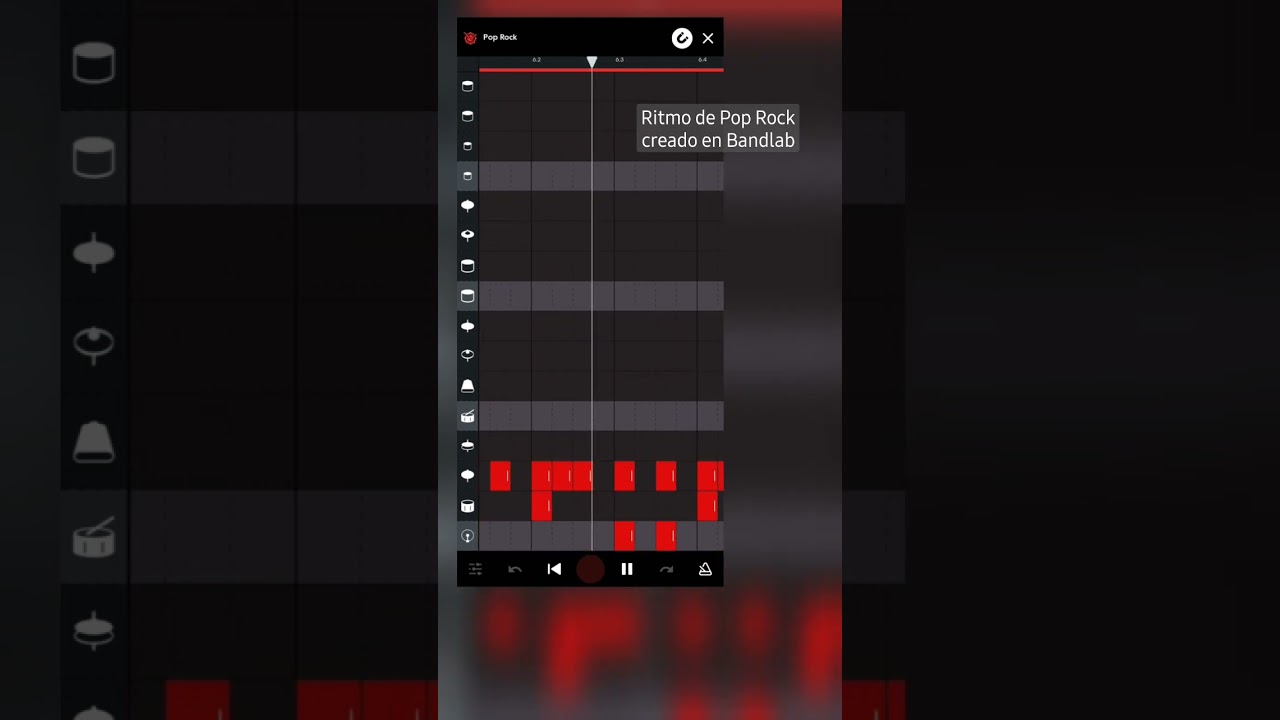 Ritmo de Pop Rock en Bandlab
