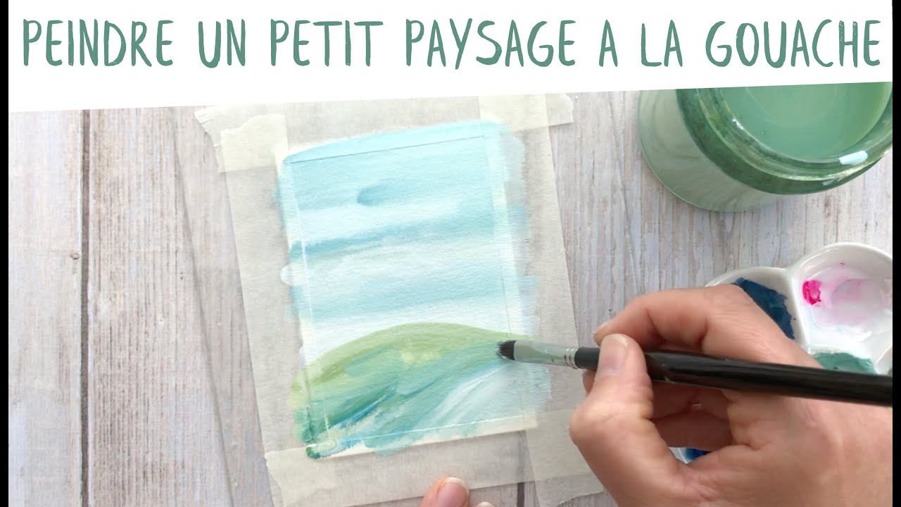 Tutoriel comment peindre un petit paysage à la gouache 