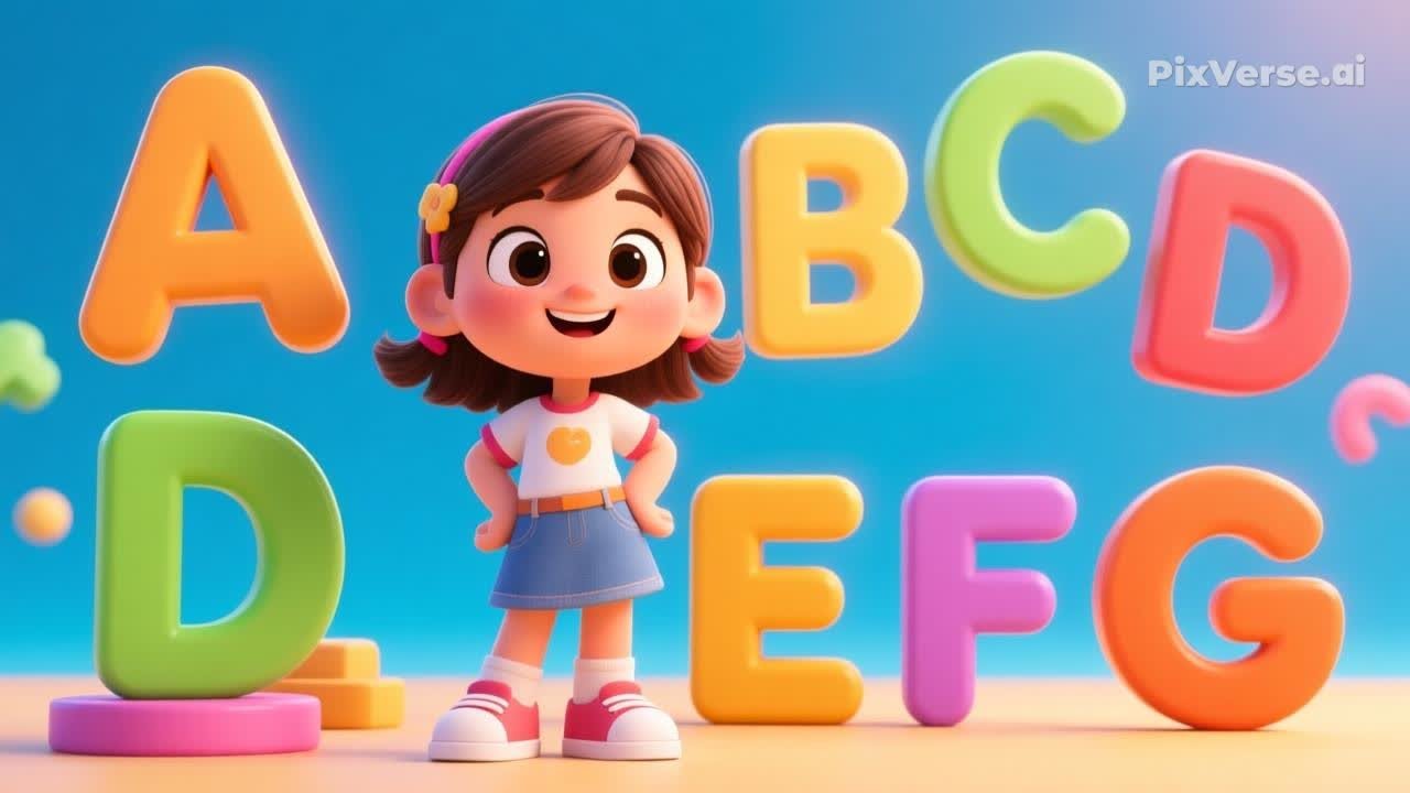 ABCDEFG Alphabet Song | Fun ABCD Rhymes for Kids | Learning A to Z with ...