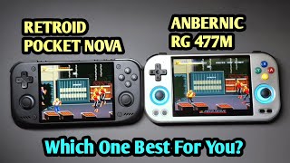 Retroid Pocket Nova Vs ANBERNIC RG 477M Vs Miniloong Pocket 1 Comparison | Which One Best For You!
