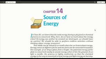 Sources of Energy - CBSE Class 10 Science - Chapter 14 - Part 1 - (in Hindi) - V14.09.12