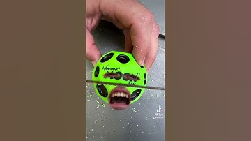 Have you ever cut a Moon Ball? 👀 #waboba #moonball #bouncyball #toy #outdoortoys #comedy