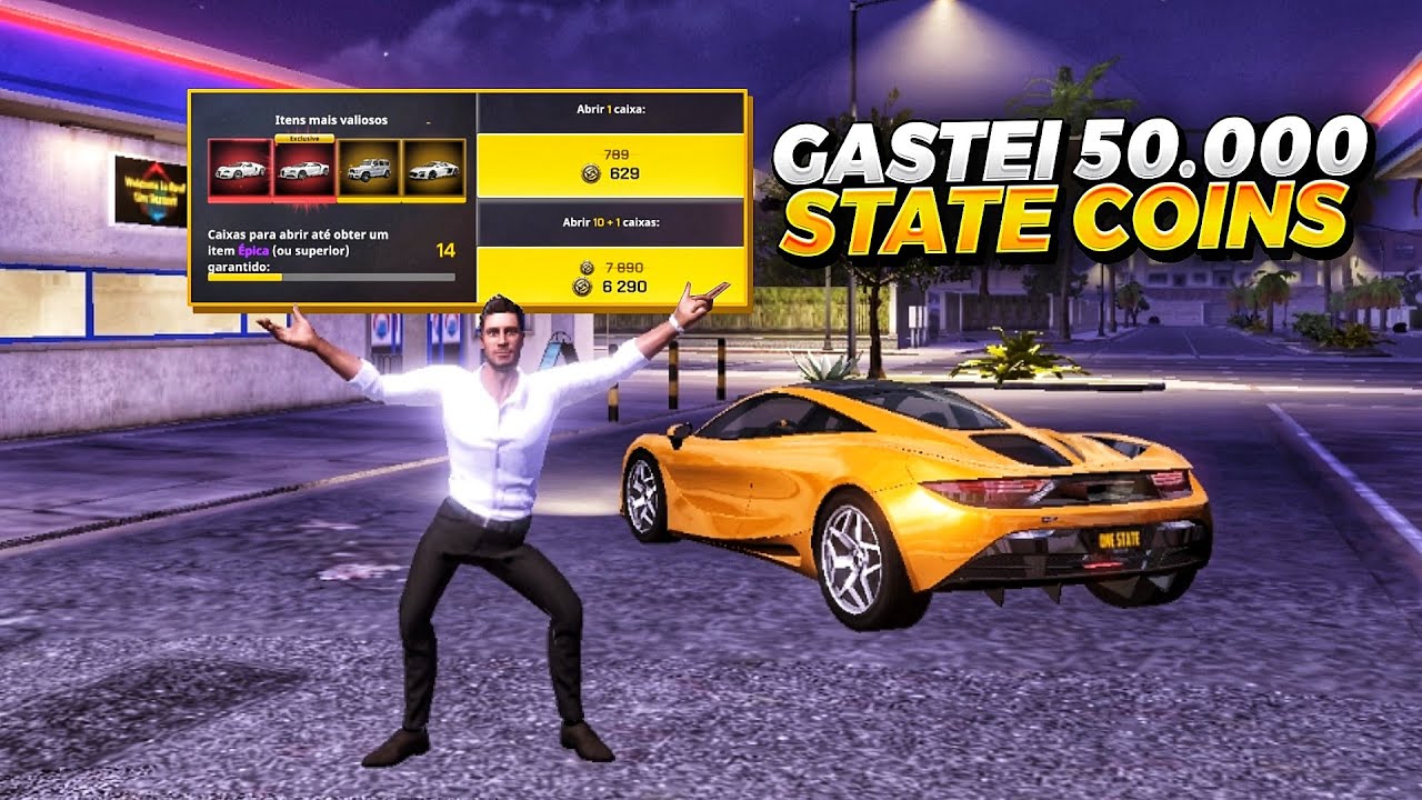 GASTEI 50.000 STATE COINS ABRINDO CAIXAS NO ONE STATE 😱