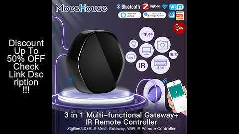 Tuya Smart Home WiFi 3 in 1 Wireless 38K IR Remote Gateway with BLE Mesh+ZigBee Controller Multi-fun