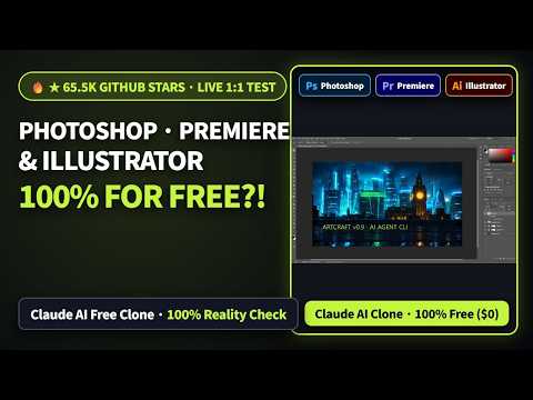 Use Photoshop, Premiere Pro & Illustrator 100% Free?! ★65.5K-Star AI Clone vs Genuine 1:1 Test