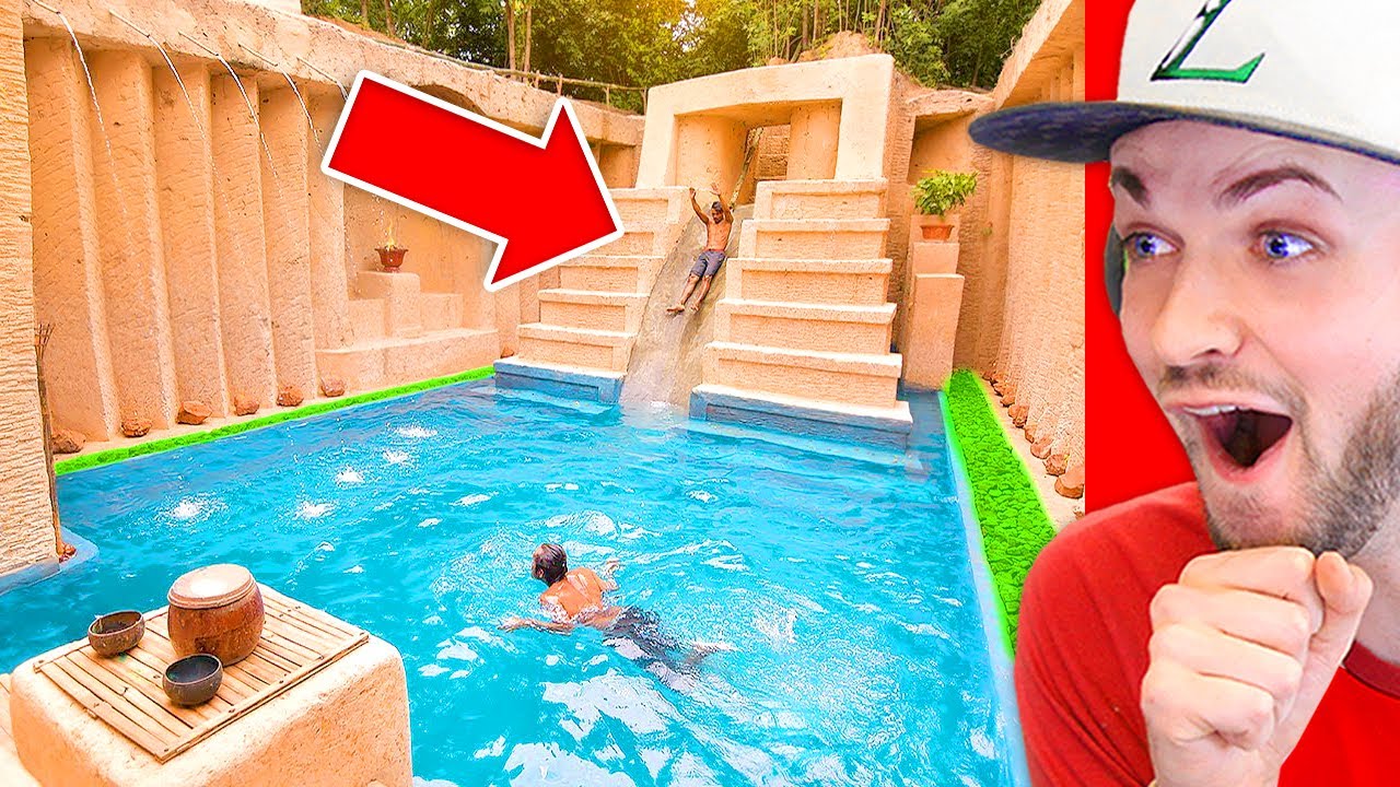 World’s *BEST* SECRET Underground POOL HOUSE! YouTube