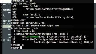 Executable Code Injection Demo 1 - Node Debugger