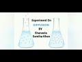 Experiment on diffusion by shaneela samiha khan