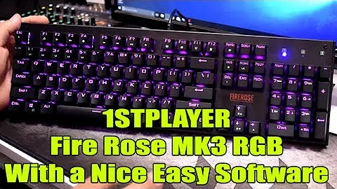 1STPLAYER Fire Rose MK3 RGB Gaming Keyboard Outemu Blue Switches
