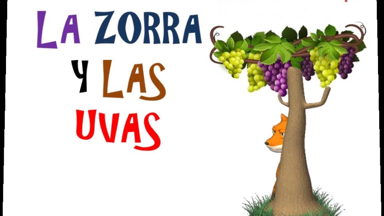 FABULA LA ZORRA Y LAS UVAS ESOPO PARA NIÑOS - YouTube