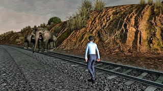 Train Driver escapes Crazy animals from Level Crossing in Indian Train Simulator screenshot 4
