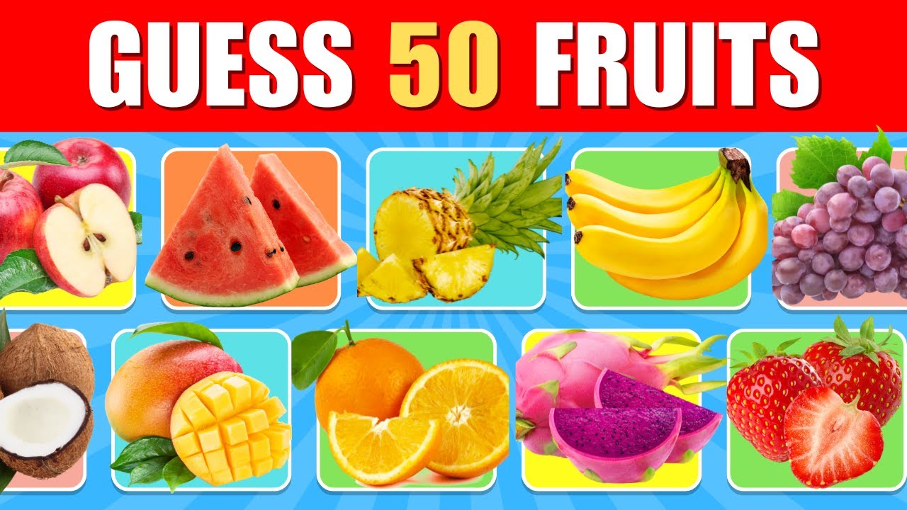 Guess the Fruit in 3 Seconds 🍓🍉🍌 | 50 Different Fruits!
