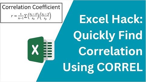 Excel CORREL Function Explained – Find Correlation Fast!