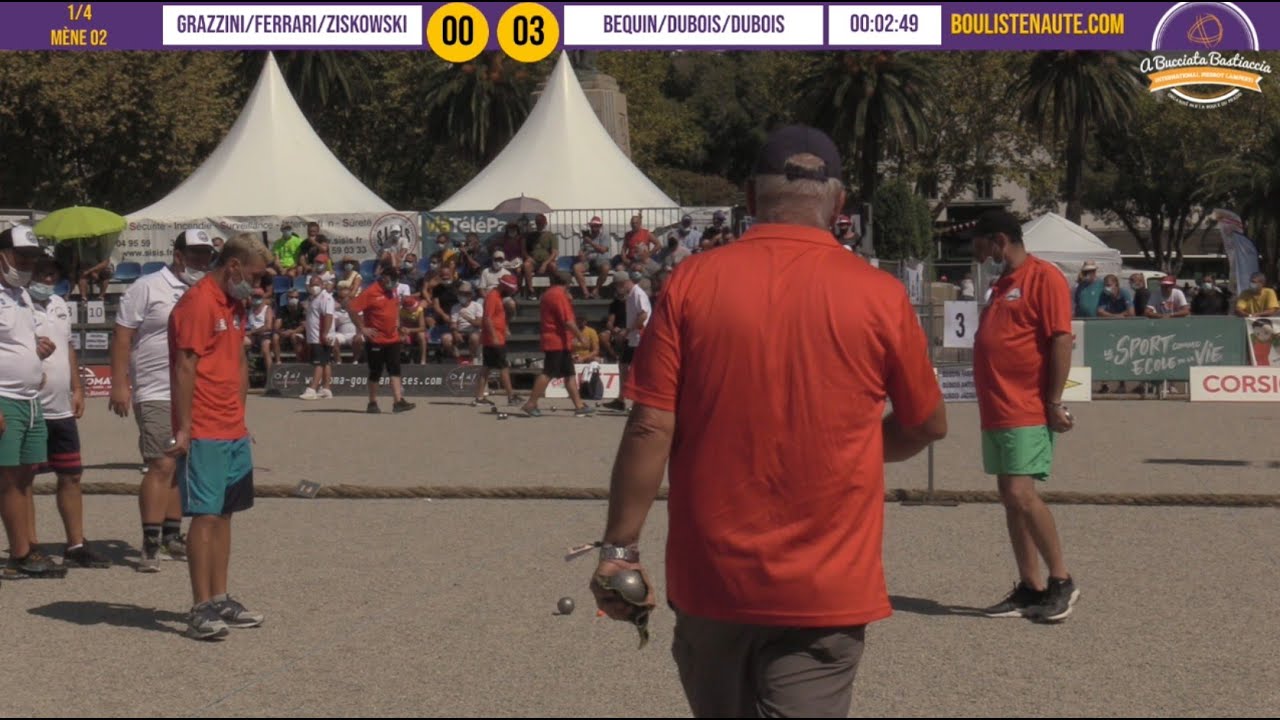 Miniature : Quart GRAZZINI vs DUBOIS : International à pétanque de Bastia août 2020