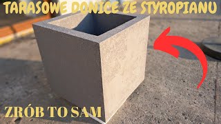 How to make a terrace planter from polystyrene. Thermo pot. Architectural concrete.