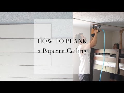 How To Plank A Ceiling Diy Shiplap With Plywood Youtube