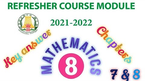 8th maths refresher course module key answer, class 8th maths refresher course module key answer