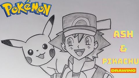How to Draw Ash and Pikachu Step by Step | Easy Pokemon Drawing Tutorial for Beginners