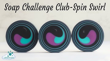 🧼🫧Soap Challenge Club cold process soap making spin swirl variation.🫧🧼