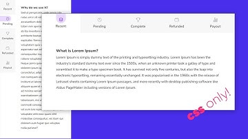 Responsive Tabs HTML CSS Only