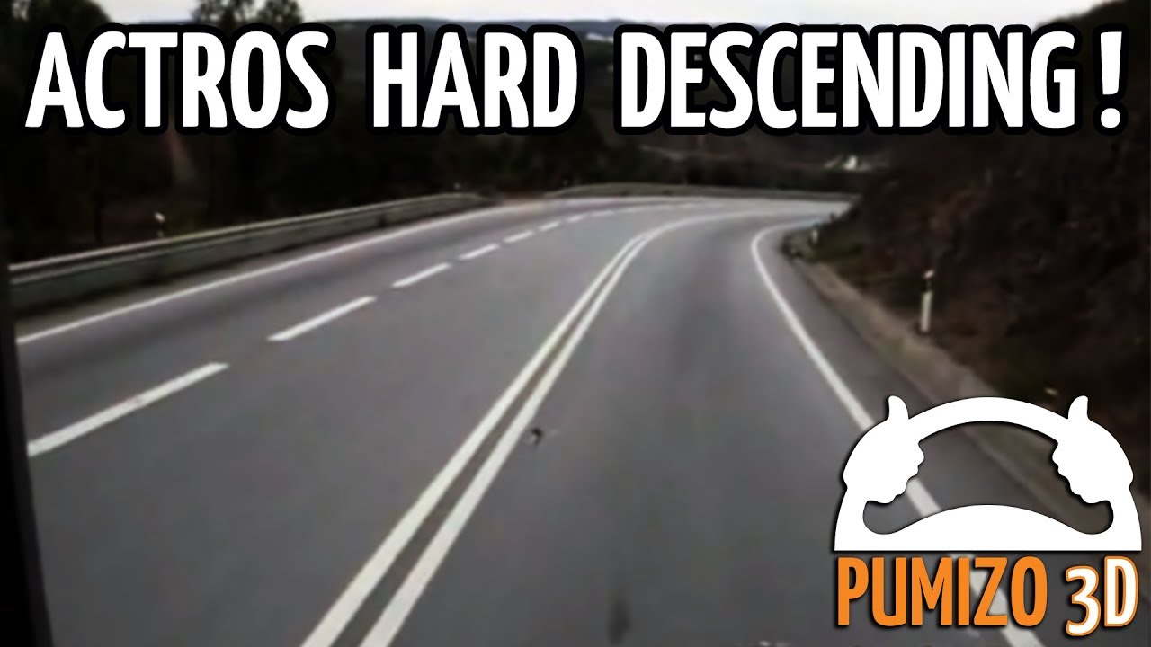 Mercedes Actros hard descending, hard climbing!