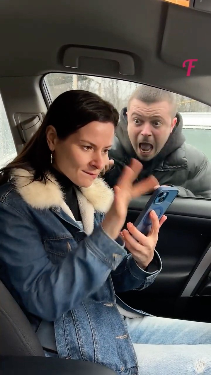 She Was Laughing... Until She Saw This on His Phone! #shorts