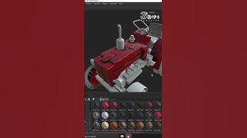 Tractor 3d Model Part 2 -Texturing in Substants painter-Mahindra 585 DI