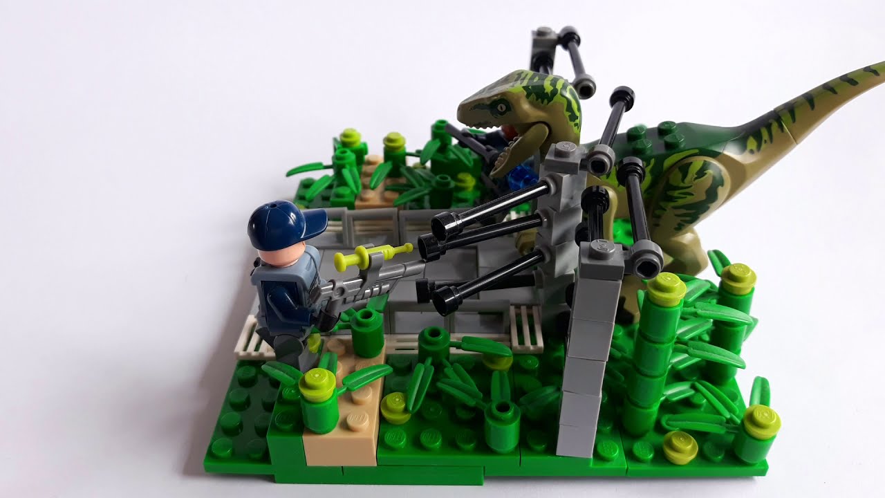 Lego Jurassic World Mini MOC - Der Ausbruch des Velociraptors - YouTube
