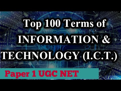 Information and Technology Abbreviations .NTA UGC NET PAPER 1