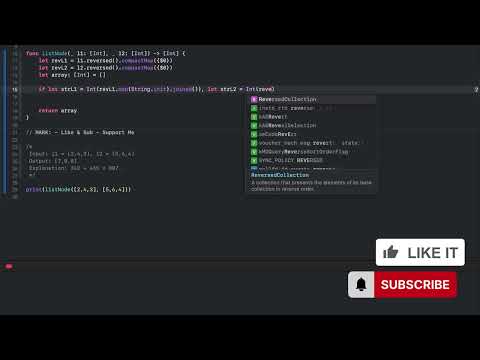 LeetCode Add Two Numbers | Swift Coding Interview Question Solved #code 