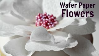 Easy Cake Wafer Paper Flowers using punches