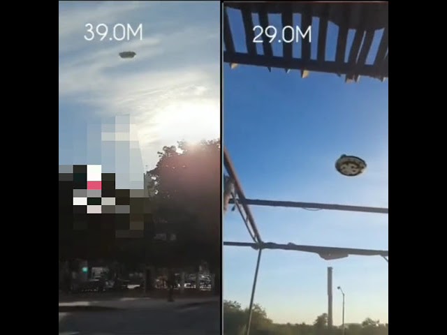 Real UFO spotted on two different cameras (HD)