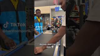 walmart cashier employee fed up with chapstick rolling