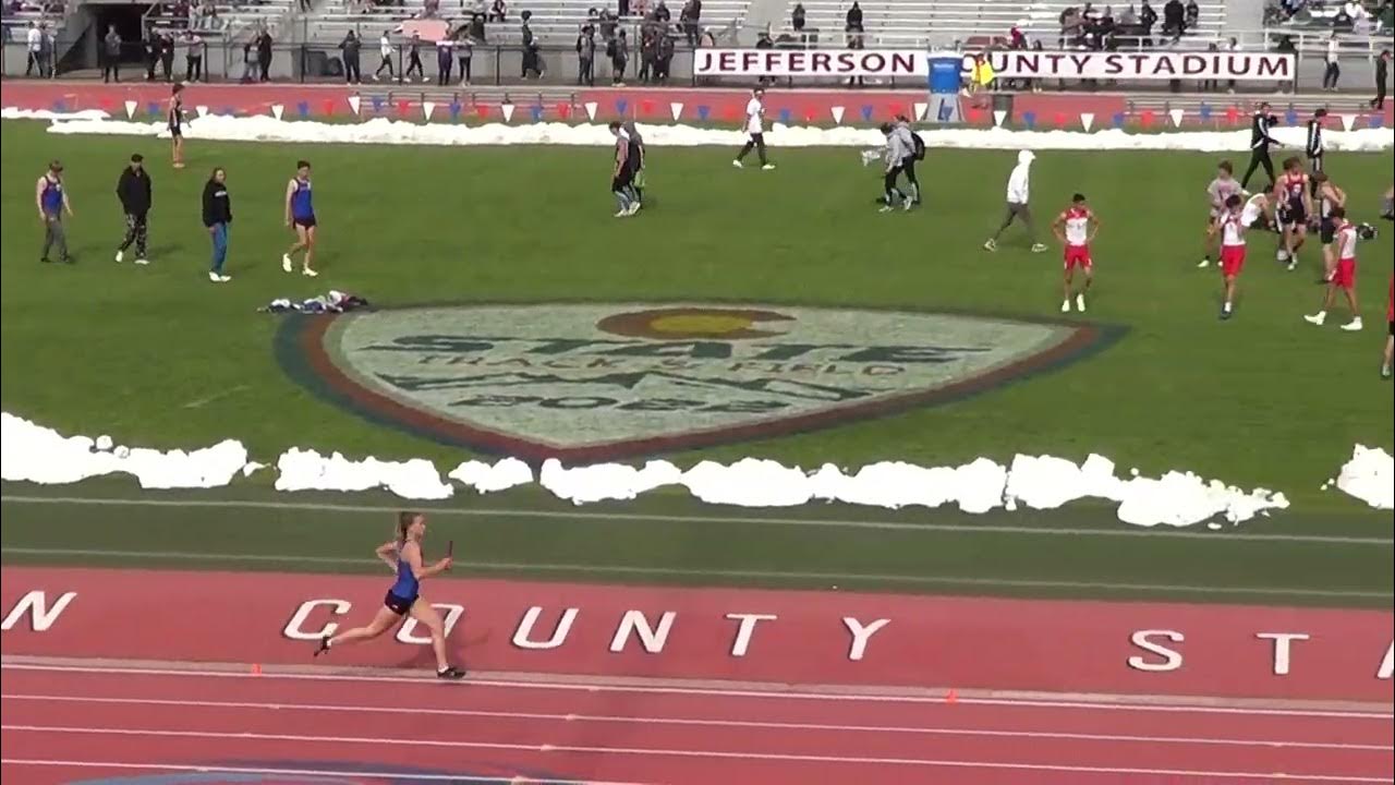 Cedaredge High School's Girls 4x400m Relay wins the CO 2A State