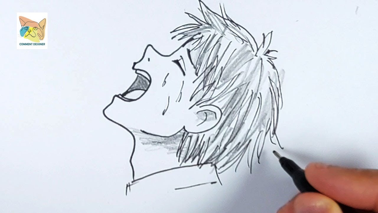 comment dessiner un manga qui pleure - YouTube