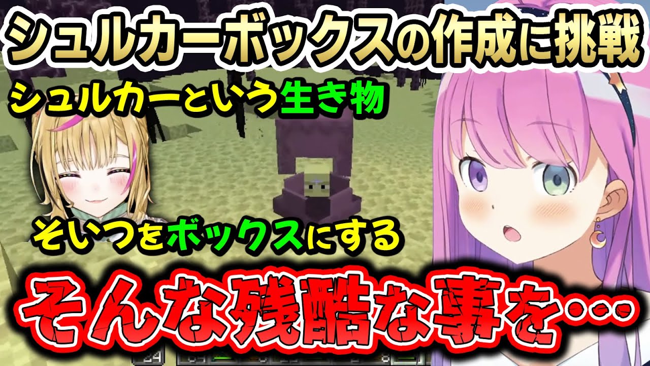 【#ホロ鯖マイクラ】初めてのアイテム作成に挑戦するも、その素材に衝撃を受けるルーナ姫【姫森ルーナ/尾丸ポルカ/ホロライブ切り抜き】