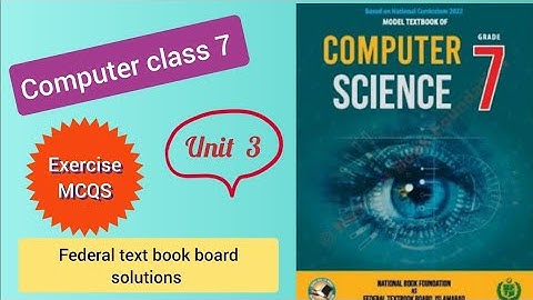 |Computer Class 7 Unit 3 MCQS| Algorithmic Thinking and Problem Solving NBF FDE|