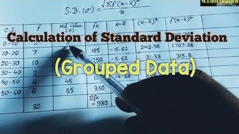 Calculation of Standard Deviation by Grouped Data in Hindi