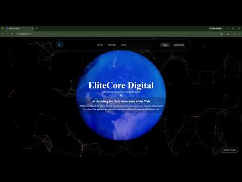 EliteCore Digital: Immersive 3D Web & Spatial Architecture | React Three Fiber & WebGPU