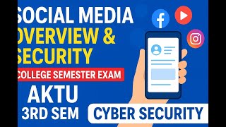 Social Media Overview & Security | Cyber Security UCS3005 | B.Tech CSE 3rd Sem Full Lecture (Unit 3)