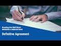 Definitive Agreement - Mergers & Acquisitions