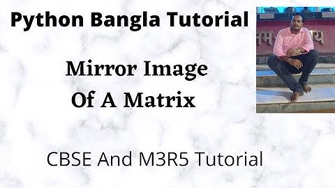 Mirror Image Of A Matrix Python Bangla