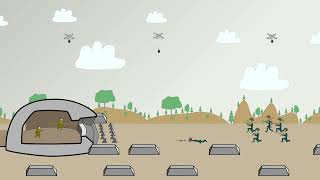 French grenade drones and AK soldiers defended bunkers against German STG44 assault rifle soldiers