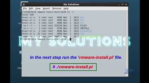 VMware Tools Installation in Redhat Linux 6