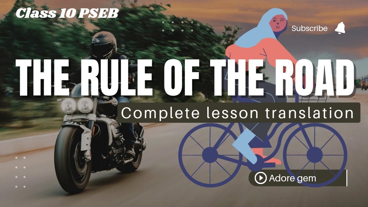 The Rule of The Road | Class 10 The rule of the road | PSEB solved