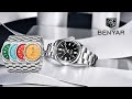 BENYAR Men&#39;s Automatic Watches Luxury Casual Business Wrist Watch with Sea-gull ST6 Automatic