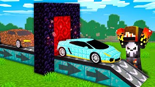 Using PORTAL to UPGRADE my CAR in Minecraft!!! screenshot 5
